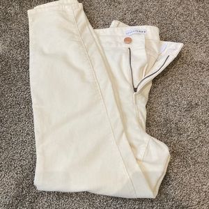 White corduroy LOFT pants
